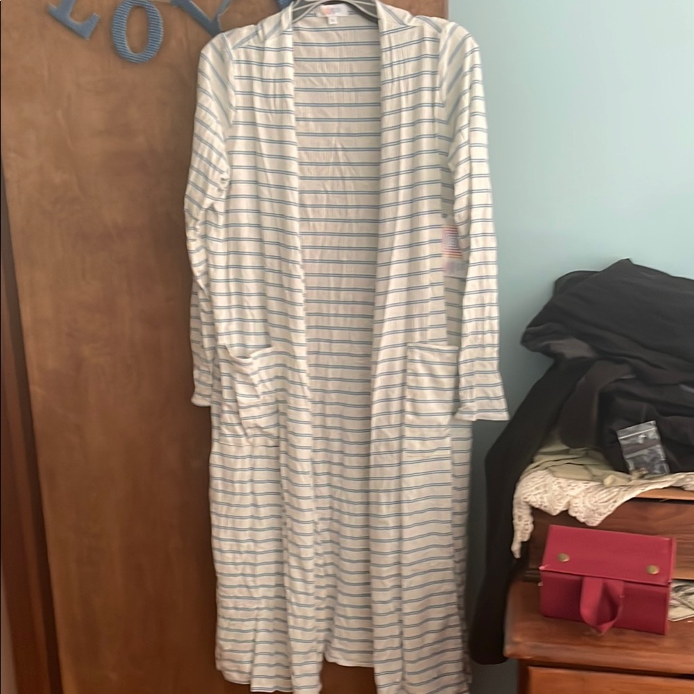 Striped Long Cardigan